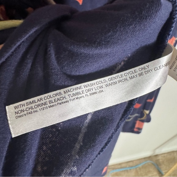 Soma Navy Floral Jersey Kimono Robe with Tie - Picture 8 of 13